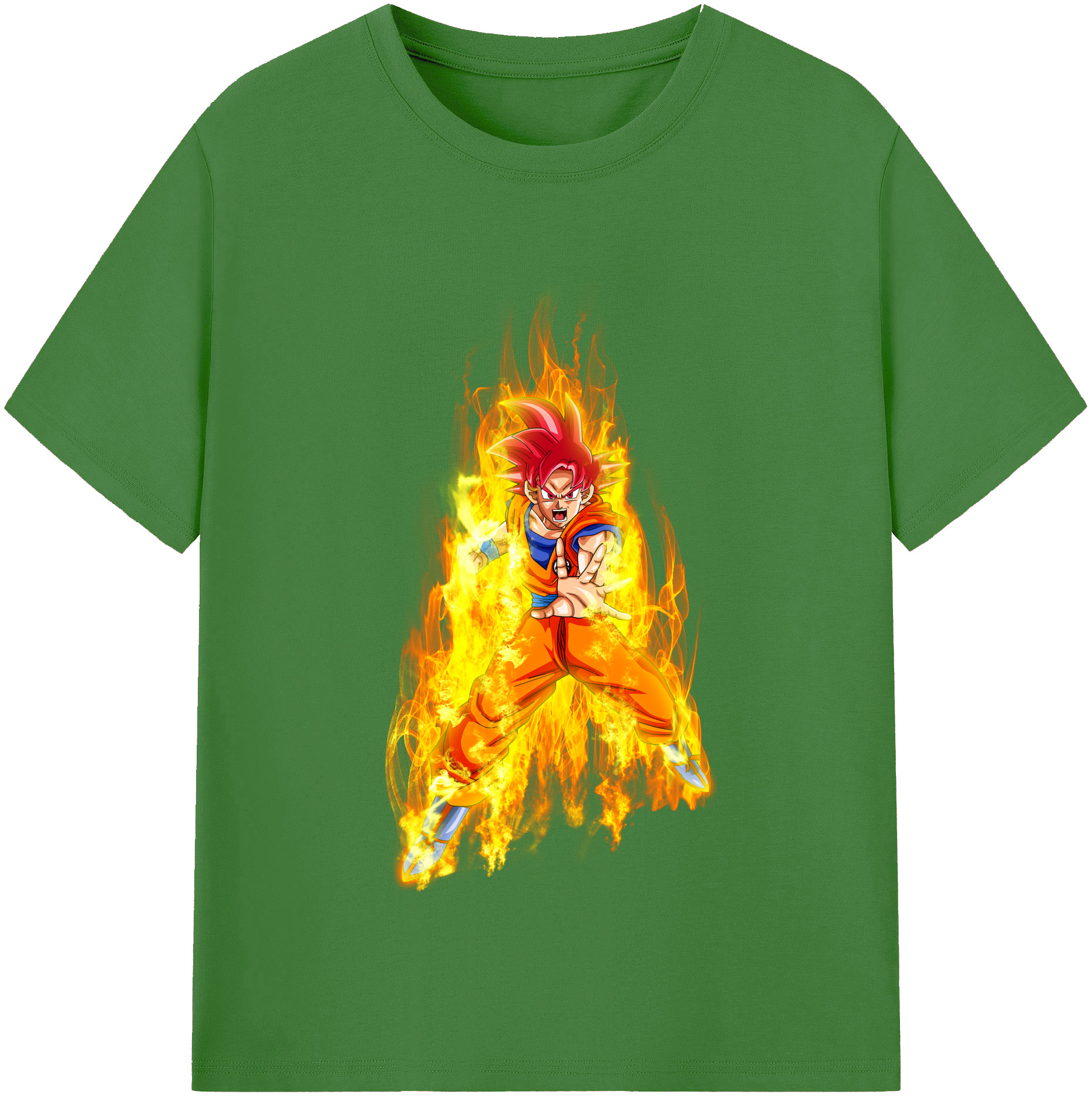 （画像用） ドラゴンボール 孫悟空（そん ごくう）Son Goku カカロット DRAGON BALL Kakarotto レディースカジュアルプリントTシャツ（綿100％）